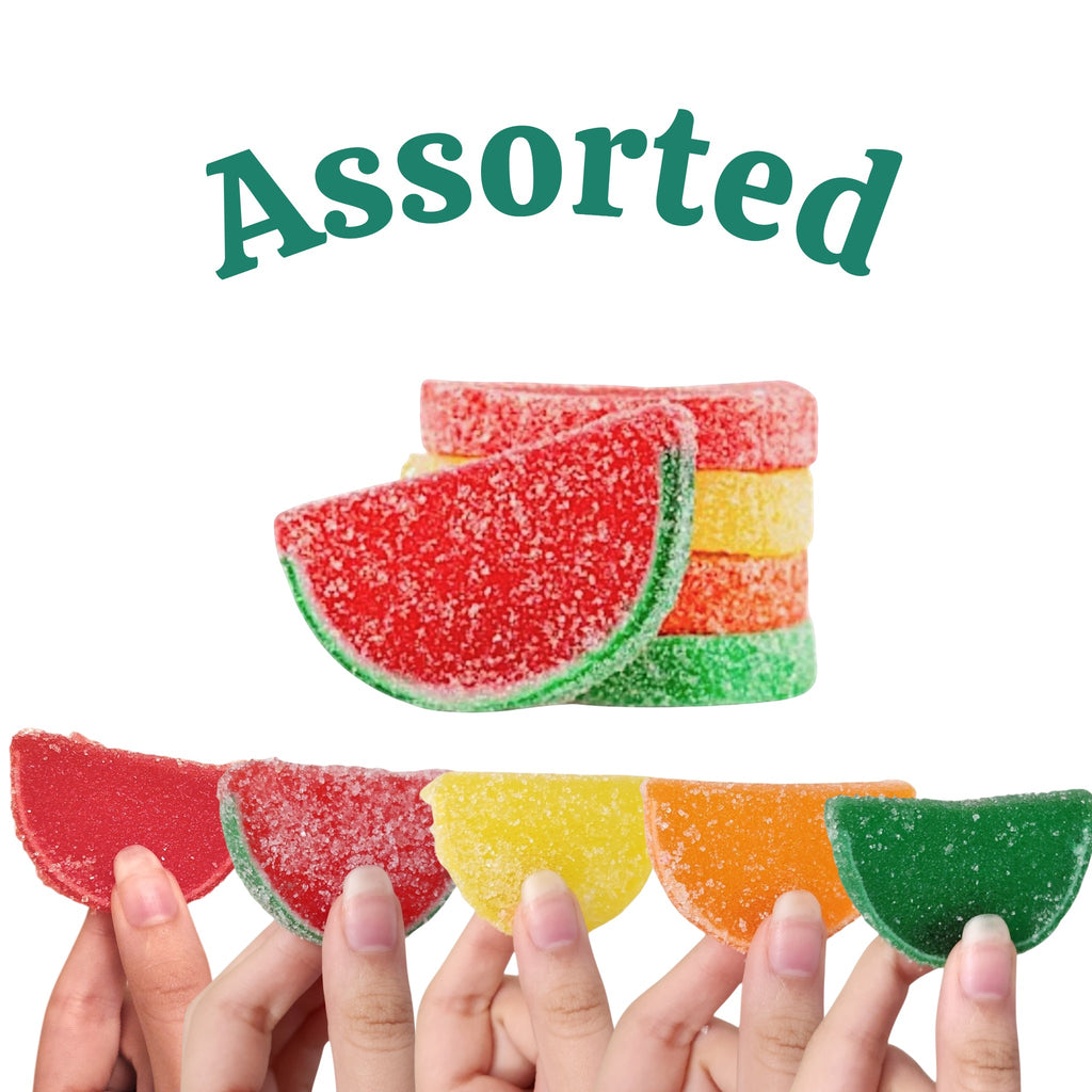 Gourmet Fruit Slices Candy | Large Sugar-Coated Fruit Candy | Choose Your Flavor
