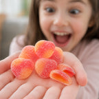 Haribo Gummy Peaches Watermelon Wedges Sweet Candy, Bag of Gummies | Bulk Candy