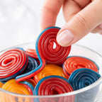 Licorice Wheel Candy | Dual Line Strawberry, Blue Raspberry & Dual-Flavor Licorice Wheels (Your Selection)