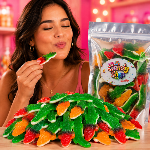 Aryellys Candy Shop premium advertising image for 6 inch gummy alligators