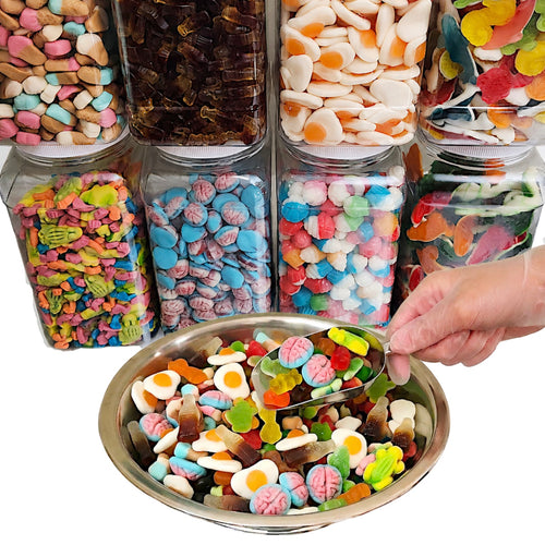 Build Your Own Crazy Forms Gummy Mix Sweet Candy ( NOT SOUR) Cupcakes, Dinosaurs, Brains, Eggs, Gators, Ice Cream (Your Selection )