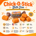 Chick-O-Stick Bite Size | Classic Peanut Butter Coconut Mini Bars, Bulk Candy