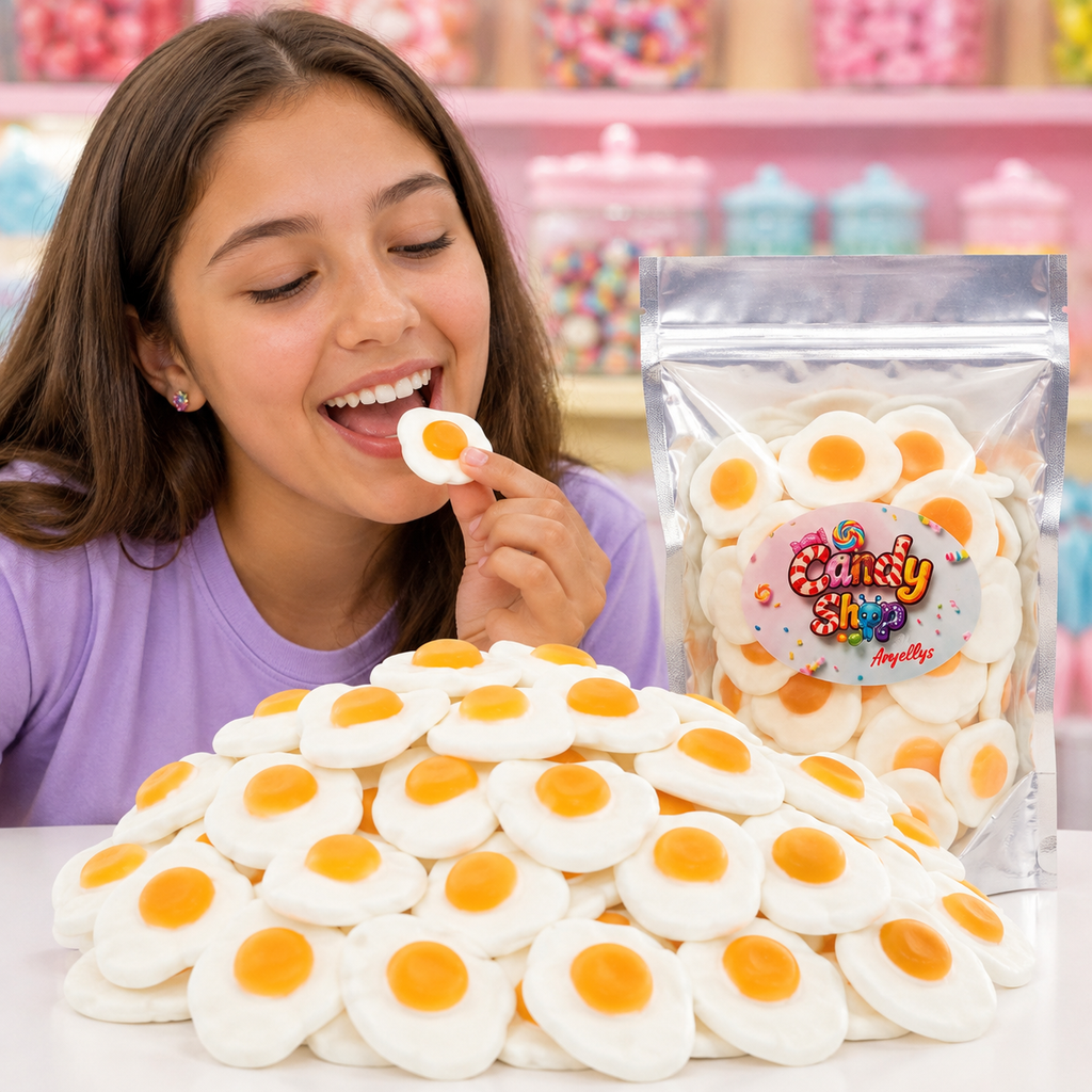 Fried Eggs Gummy Candy, Bag of Gummies | Bulk Candy
