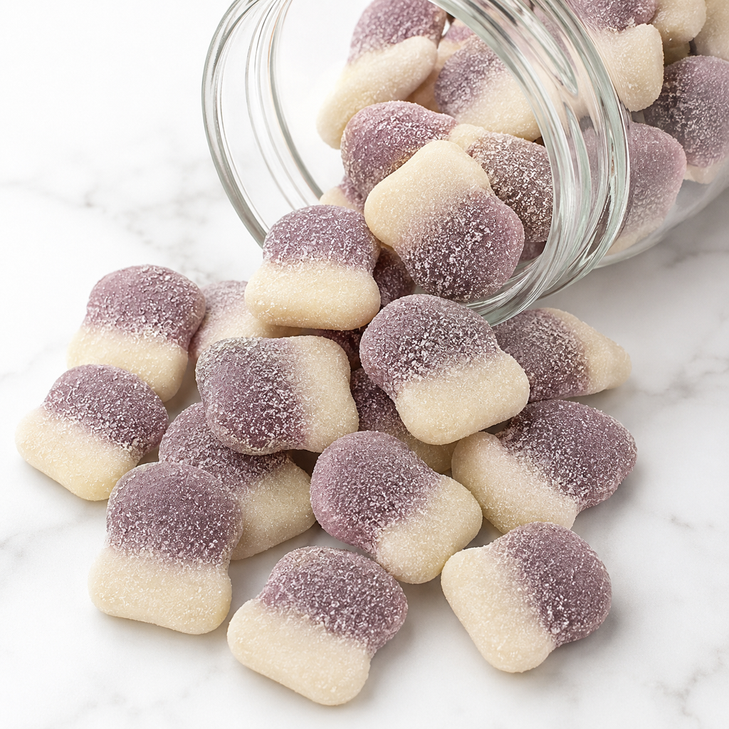 Swedish Style Sour Grape Skull Gummy Candy | Bag of Gummies | Bulk Candy