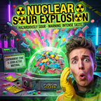 Nuclear Sour Candy Mix 1 Pound | 6 Different Extreme Sour Candy Mix, Bulk Candy