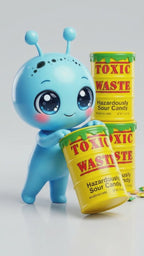 Toxic Waste Candy | Sour Drums, Nuclear Fusion or Smog Balls Candy (Your Selection)