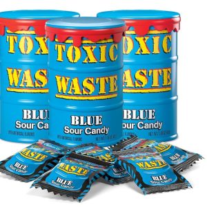 Toxic Waste Candy | Sour Drums, Nuclear Fusion & Smog Balls Candy - 3 Pack, Toxic Waste Blue Drums 1 Toxic Waste Candy | Sour Drums, Nuclear Fusion & Smog Balls Candy - 3 Pack, Toxic Waste Blue Drums - Image 1