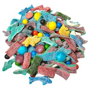 Aliens Poop Nuclear Sour Candy Mix Challenge 1 Pound | 6 Different Extreme Sour Candy Mix - Image 1
