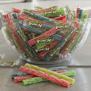 Sour Punch Twists Wrapped | Sour Candy Twists, Bulk Candy - 4 Assorted Flavors, Blue Raspberry, Cherry, Strawberry & Green Apple - Image 4
