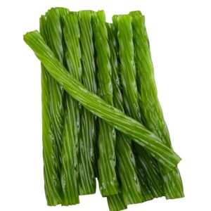 Jumbo 6 Inch Licorice Twists Candy | Pick Your Flavor | Soft Chewy Fruit Candy - Big Scoop 16 oz (1 LB), Green Apple Twist Licorice - Image 1