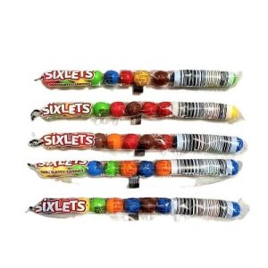 Sixlets Candy Tubes | Chocolate Nostalgia Candy - 12 Pack 1 Sixlets Candy Tubes | Chocolate Nostalgia Candy - 12 Pack - Image 1