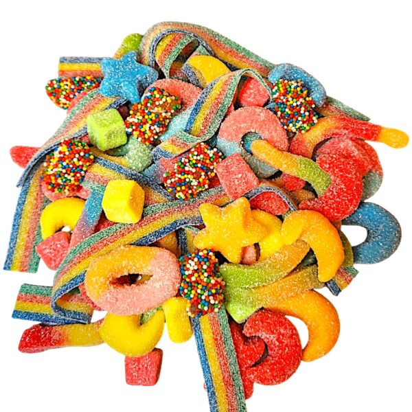 Rainbow Candy Mix 1 Pound | 6 Different Gummies & Sour Candy Mix, Bulk Candy 1 rainbow candy mix02 2