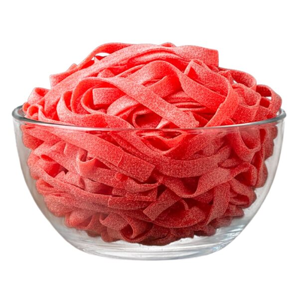 Dorval 9" Power Sour Belts Candy | Rainbow, Strawberry, Watermelon & Blue Raspberry | Gelatin-Free Sour Candy (Your Selection) 2 strawberry