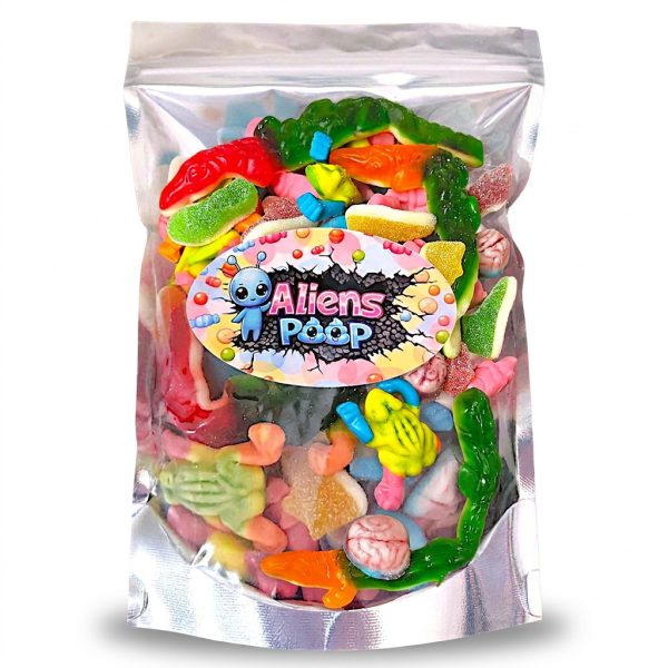 Aliens Poop Weird Gummy Mix 1 POUND | 5 Different Forms Funny Novelty Gummy Candy Mix 6 weird forms5