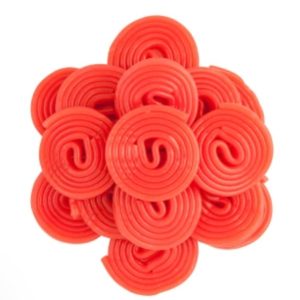 Licorice Wheel Candy | Dual Line Strawberry, Blue Raspberry & Dual-Flavor Licorice Wheels (Your Selection) - Big Scoop 16 oz (1 LB), Strawberry Licorice Roll 1 Licorice Wheel Candy | Dual Line Strawberry, Blue Raspberry & Dual-Flavor Licorice Wheels (Your Selection) - Big Scoop 16 oz (1 LB), Strawberry Licorice Roll - Image 1