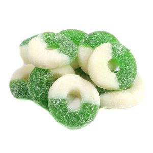 Gummy Rings Candy | Peach Rings, Mexican Chamoy Chili Rings, Green Apple Rings, Raspberry Rings & Watermelon Rings (Your Selection) - Big Daddy 32 oz (2 LB), Green Apple Rings 1 Gummy Rings Candy | Peach Rings, Mexican Chamoy Chili Rings, Green Apple Rings, Raspberry Rings & Watermelon Rings (Your Selection) - Big Daddy 32 oz (2 LB), Green Apple Rings - Image 1
