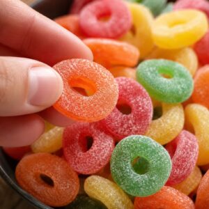 Fruit Rings Assorted Gummy Candy | 16 oz (1 LB) Bag of Gummies | Bulk Candy