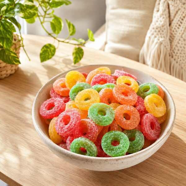 Fruit Rings Assorted Gummy Candy | 32 oz (2 LB) Bag of Gummies | Bulk Candy 4 Aryellys candy shop38