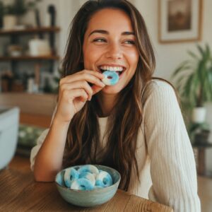 Blue Raspberry Rings Gummy Candy | 16 oz (1 LB) Bag of Gummies | Bulk Candy - Image 3