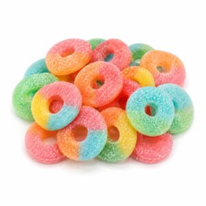 Rings Sour Gummy Candy Assorted | 16 oz (1 LB) Bag of Gummies | Bulk Candy
