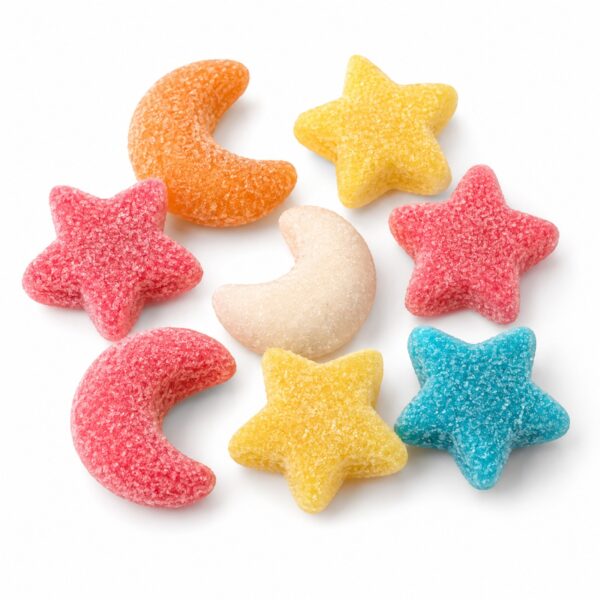 Stars and Moons Sour Gummy Candy | Bag of Gummies | Bulk Candy 7 stars moon gummy24