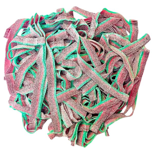 9" Watermelon Sour Belts | 16 oz (1 LB) Gelatin-Free - Bulk Candy - By Dorval 2 watermelon